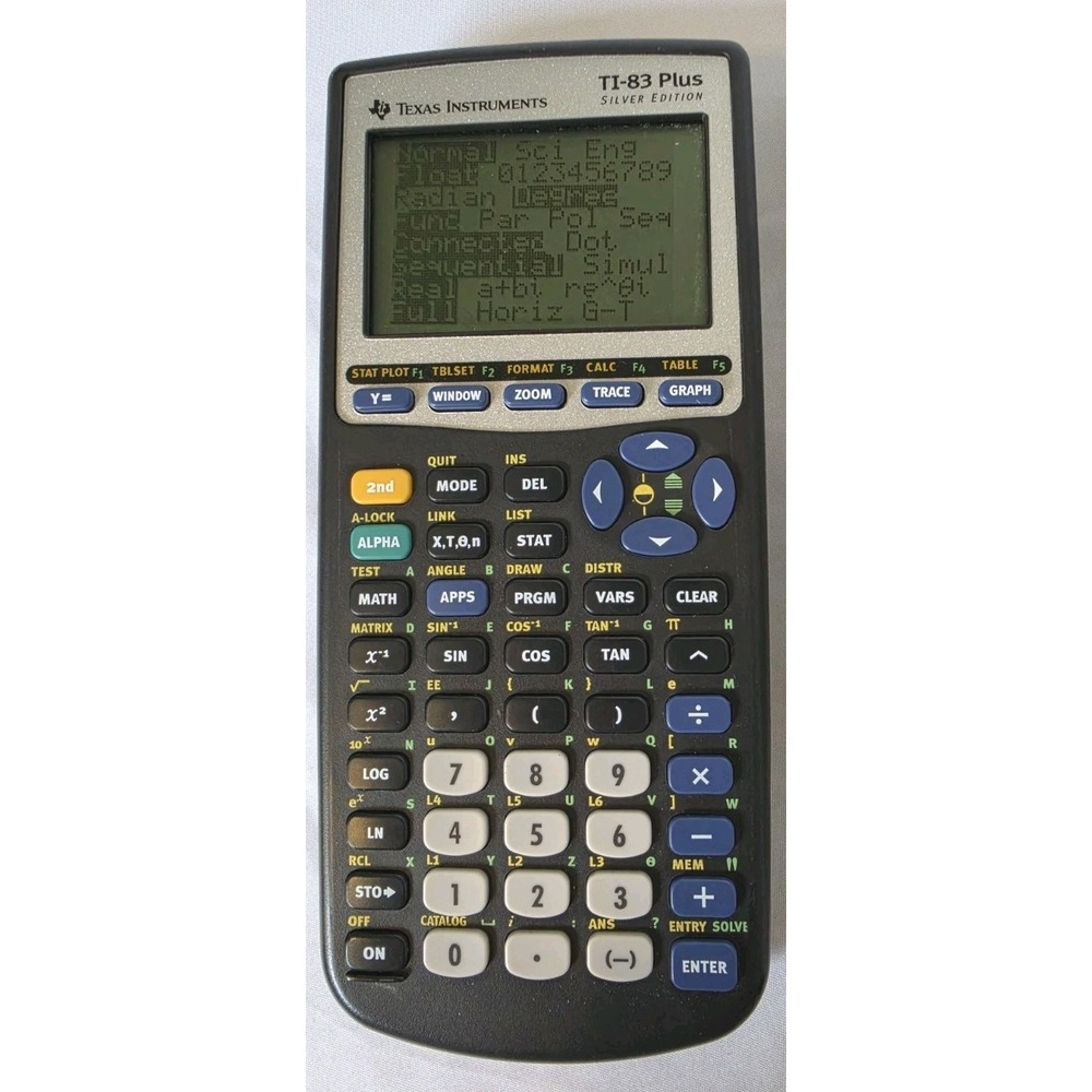Texas Instruments TI 83 Plus Graphing Calculator Silver Edition Tested - Picture 2 of 5